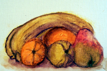 water-soluble pastel stick quick study still life